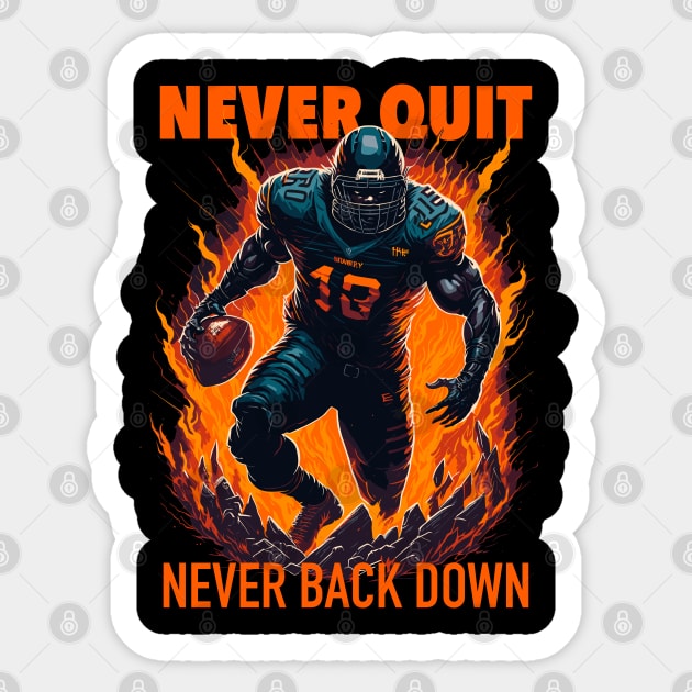 Never Quit, Never Back Down Sticker by BAJAJU